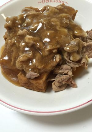 厚揚げと豚肉のあんかけ煮物-レシピのメイン写真