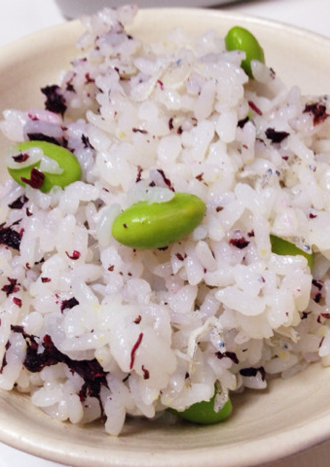 ゆかりとジャコと枝豆で簡単美味しい味ご飯-レシピのメイン写真