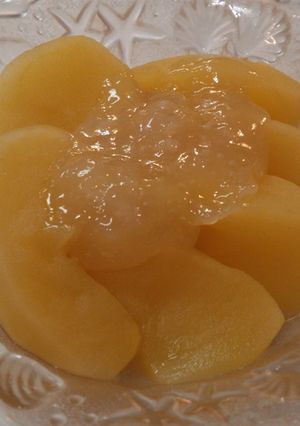 蜂蜜ジュレ乗せ♪りんごのコンポート-レシピのメイン写真