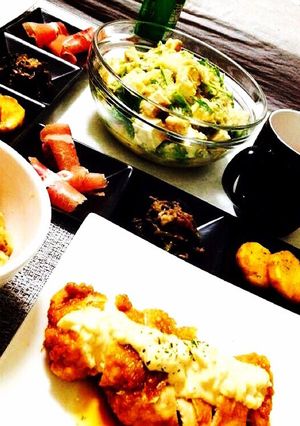 しゃきネバ！ダイエット向きの水菜のサラダ-レシピのメイン写真