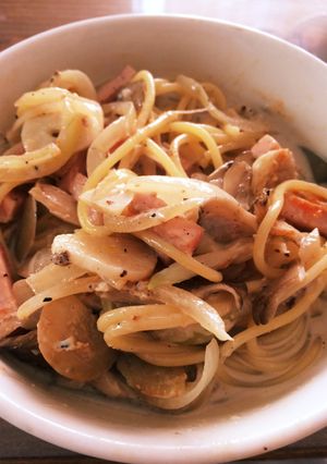 簡単 クリームパスタ-レシピのメイン写真