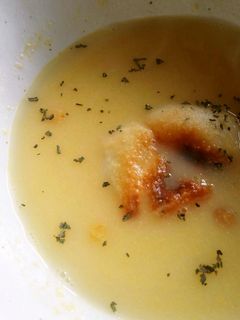 お餅消費!芳ばしい焼き餅のコーンスープ♪-レシピのメイン写真