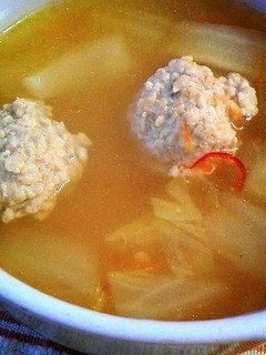 干し白菜の鶏団子スープ-レシピのメイン写真