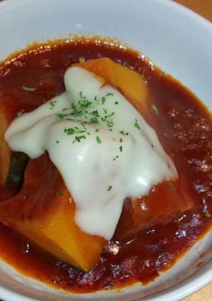 ゴロゴロかぼちゃのミートグラタン-レシピのメイン写真