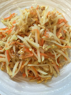 時短 簡単 にんじんと青パパイヤの炒め物-レシピのメイン写真