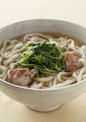 鶏うどん 豆苗のせ-レシピのメイン写真