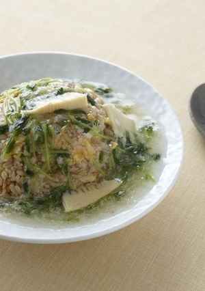 豆苗とかにのあんかけチャーハン-レシピのメイン写真