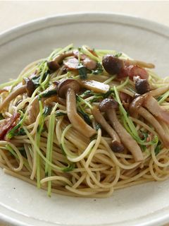 豆苗ときのこの和風パスタ-レシピのメイン写真