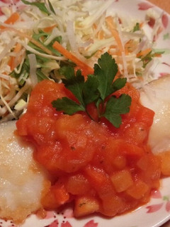 塩真ダラのケチャップ野菜ソースがけ-レシピのメイン写真