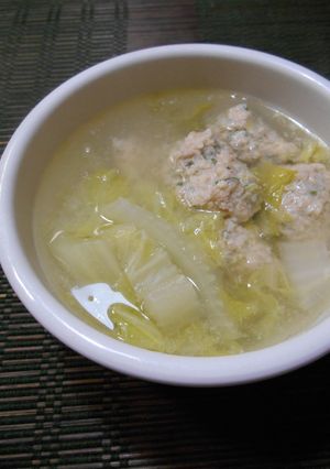 梅昆布茶で 鶏つくねのスープ-レシピのメイン写真