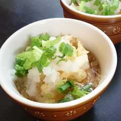 รูปของ 3分で♪揚げ玉×あったか豆腐