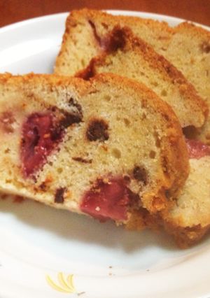 蜜漬け苺のチョコチーパウンドケーキ-レシピのメイン写真