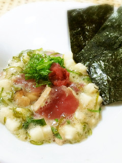 まぐろのたたき青じそ風味ネバネバ和え-レシピのメイン写真
