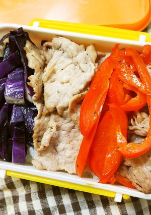 紫キャベツも美味しい、三色BENTO-レシピのメイン写真