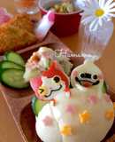 ジバニャンとウィスパーのキャラ弁♪