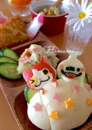 ジバニャンとウィスパーのキャラ弁♪-レシピのメイン写真