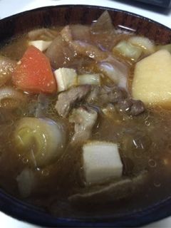 パパレシピ〜簡単!濃厚赤味噌豚汁-レシピのメイン写真