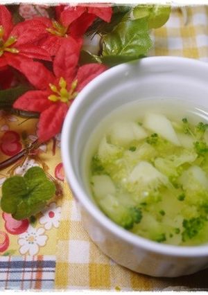 離乳食後期　じゃがいもブロッコリー味噌汁-レシピのメイン写真