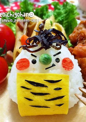 キャラ弁＊簡単♪節分オニぎりくん-レシピのメイン写真