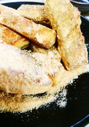 残ったパンケーキで♡きな粉揚げパン風-レシピのメイン写真