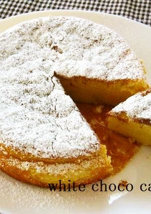 ふわしっとり♪ 簡単ホワイトチョコケーキ-レシピのメイン写真