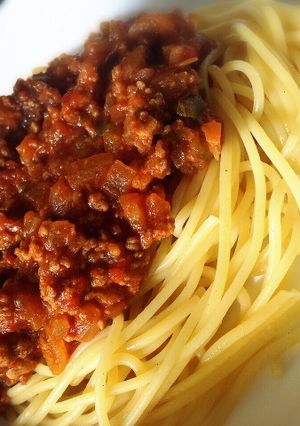 簡単!野菜たっぷりミートソースパスタ-レシピのメイン写真