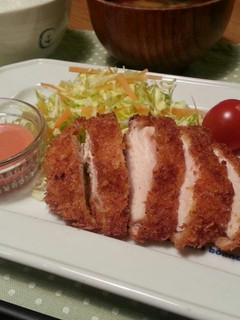 鶏胸肉+塩糀で☆やわらかチキンカツ-レシピのメイン写真