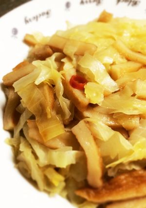 ☆キャベツと丸天の煮物☆ストーブ料理-レシピのメイン写真