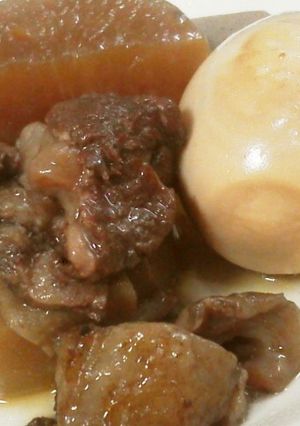 圧力鍋で☆牛すじとコンニャクの煮もの-レシピのメイン写真