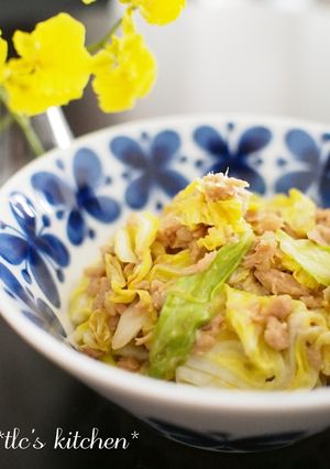 柚子胡椒風味＊キャベツとツナの味噌炒め-レシピのメイン写真