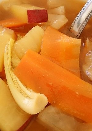 さつまいもと根野菜のちょい酸っぱスープ-レシピのメイン写真
