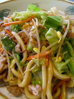 ポン酢で野菜たっぷり焼うどん-レシピのメイン写真