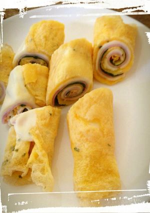 お弁当に。卵チーハムロール！-レシピのメイン写真