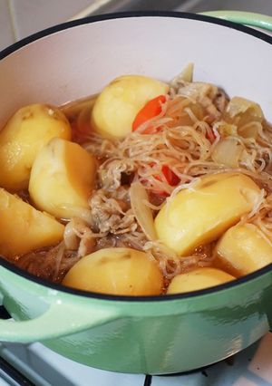 ゴロっとじゃがいも 無水鍋で豚肉じゃが-レシピのメイン写真