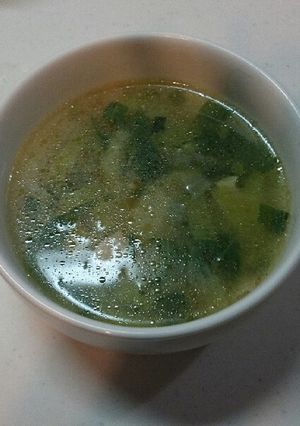チンゲン菜とベーコンの中華スープ-レシピのメイン写真