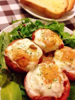 まるごとトマトのチーズ焼き-レシピのメイン写真