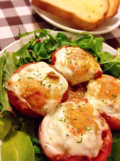 まるごとトマトのチーズ焼き-レシピのメイン写真