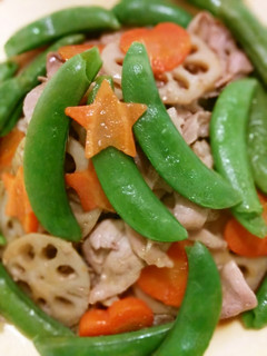 スナップえんどうと豚肉の炒めもの-レシピのメイン写真