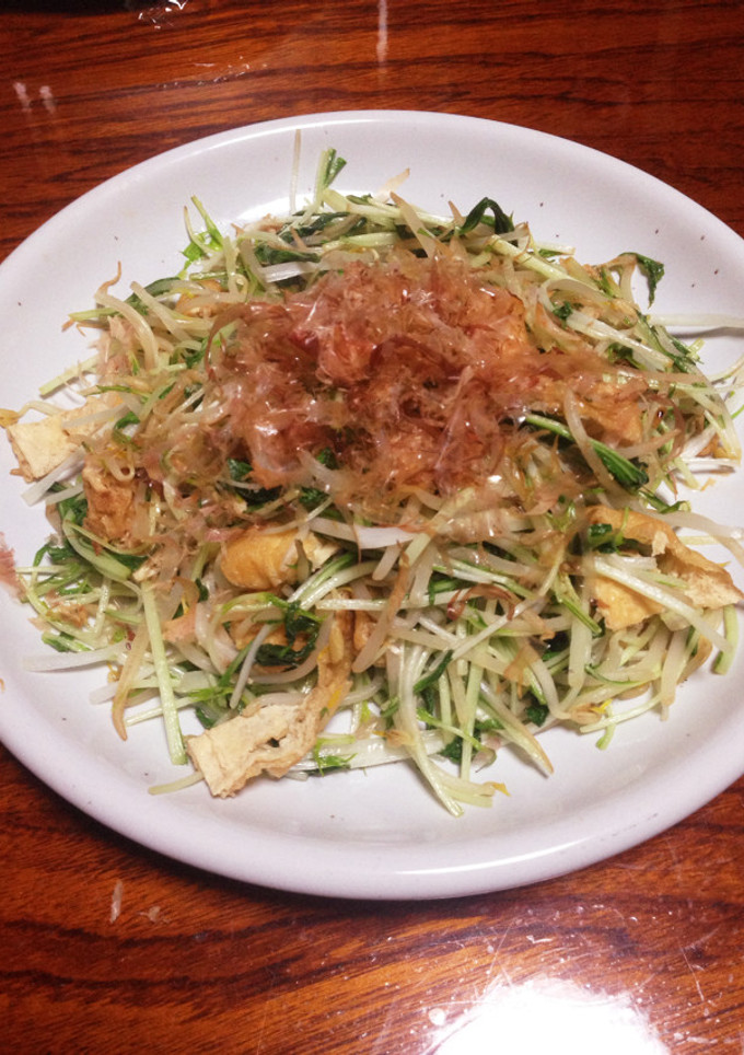 材料安っっ！水菜ともやしのさっぱり炒め-レシピのメイン写真