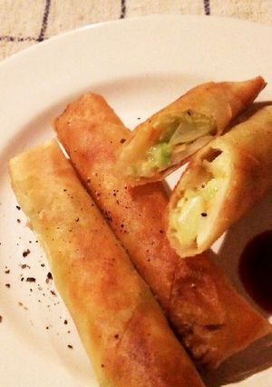 塩もみキャベツとチーズの春巻き-レシピのメイン写真