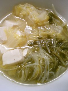 白菜 豆腐 水菜の ナンプラー煮込み!-レシピのメイン写真