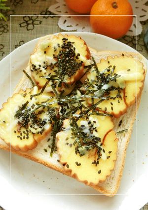 胡麻海苔わさび風味✼伊達巻トースト-レシピのメイン写真