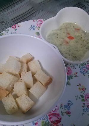 離乳食後期メニュー★ひとくちきなこパン-レシピのメイン写真