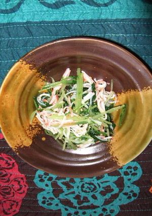 簡単おつまみにもなる水菜の和え物-レシピのメイン写真