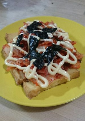 簡単過ぎ！厚揚げマヨキムチ-レシピのメイン写真