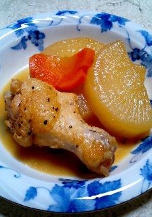 大根と手羽元の味噌風味♡-レシピのメイン写真