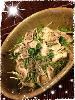 水菜・三つ葉の特製ダレしゃぶしゃぶサラダ-レシピのメイン写真