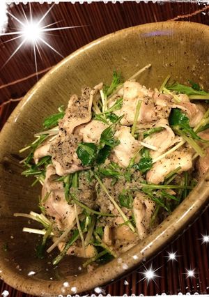 水菜・三つ葉の特製ダレしゃぶしゃぶサラダ-レシピのメイン写真