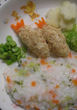 ☆離乳食中期☆エビフライプレートもどき-レシピのメイン写真