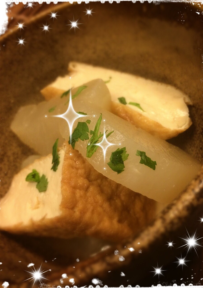 簡単！厚揚げとダイコンの薄煮-レシピのメイン写真